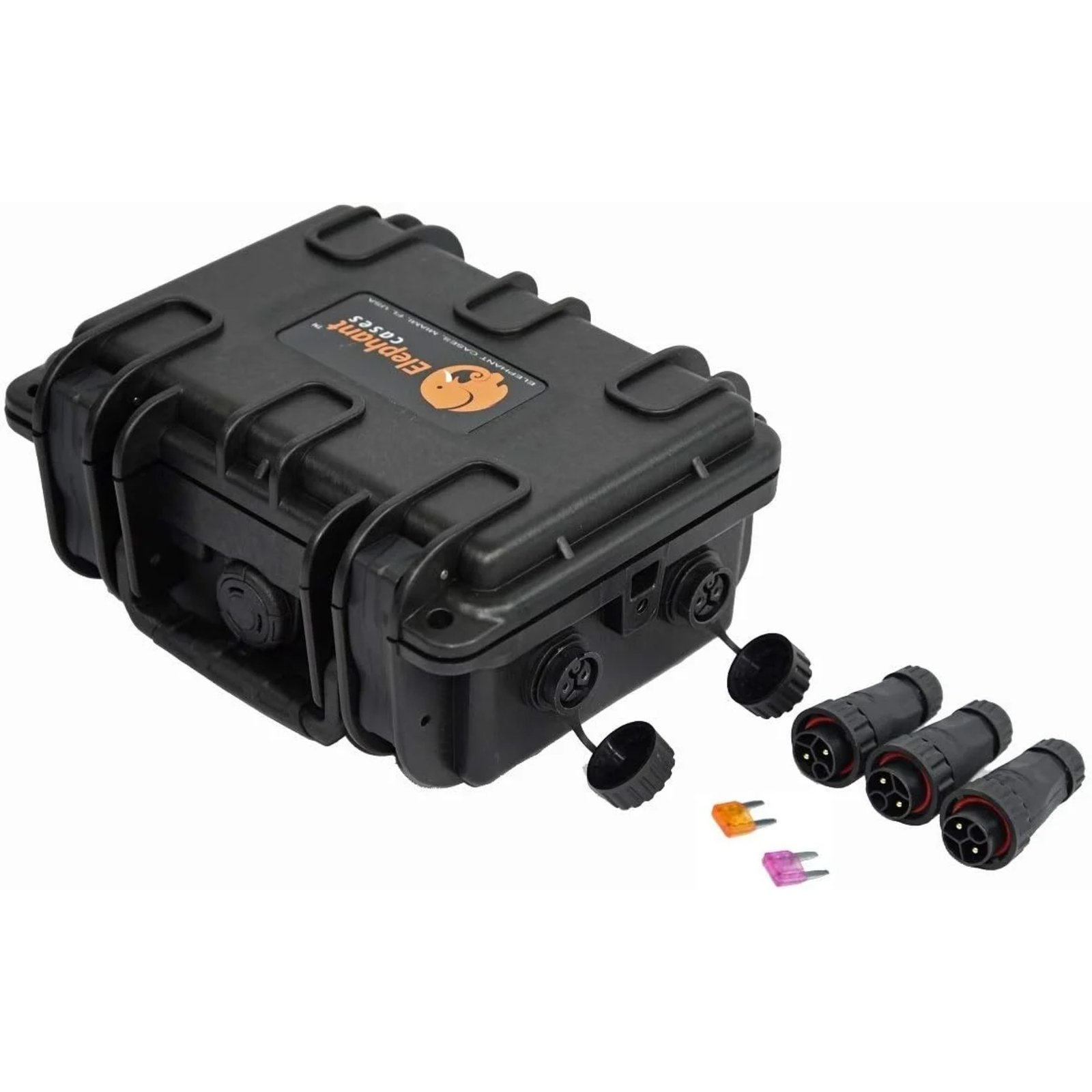 elephant-b095d2-battery-box-1-1920x1920 Elephant B095D2 Kayak Battery Box Waterproof Battery Enclosure for Powering GPS, Fish Finders, Led Lights, Aerator Pump (2 Pin Dual) - Image 1