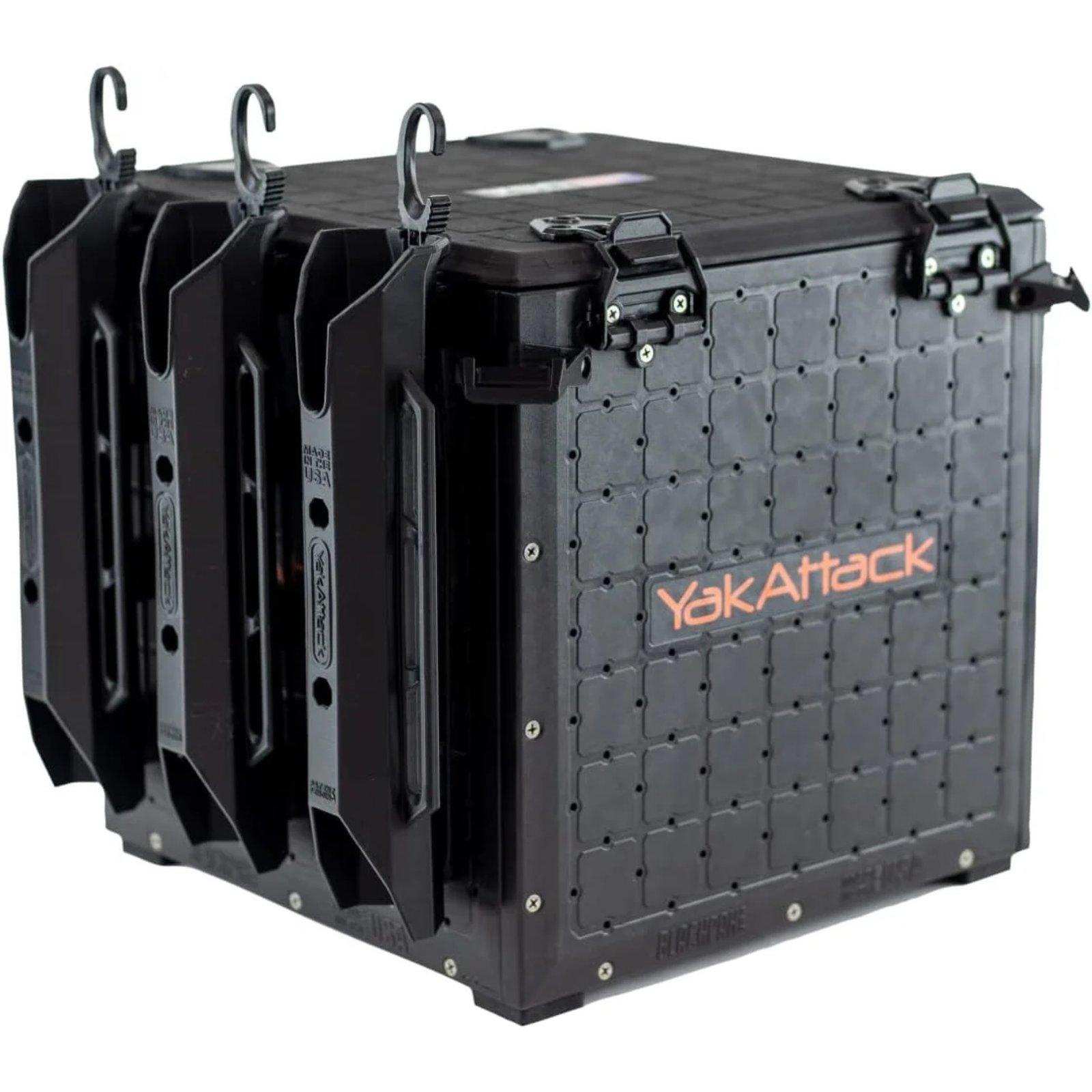 yakattack-blackpak-pro-13x13-black-1-1920x1920 YakAttack BlackPak Pro 13" x 13" Fishing Crate with 3 Rod Holders - Black | Compact Tackle Storage Box & Gear Organizer for Kayaks | Lightweight, Durable & Customizable Marine Accessory | Made in USA - Image 1