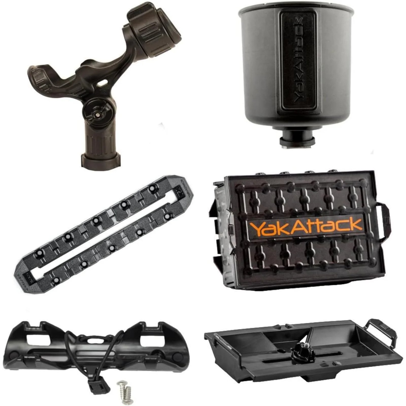 yakattack-starter-pack-bundle-1-1920x1920 YakAttack Kayak Fishing Starter Pack Bundle | Complete Kayak Accessories Kit with Omega Rod Holder, GridLoc MightyMount XL, TracPak Storage System, Paddle Holder & Cup Holder | Made in USA - Image 1